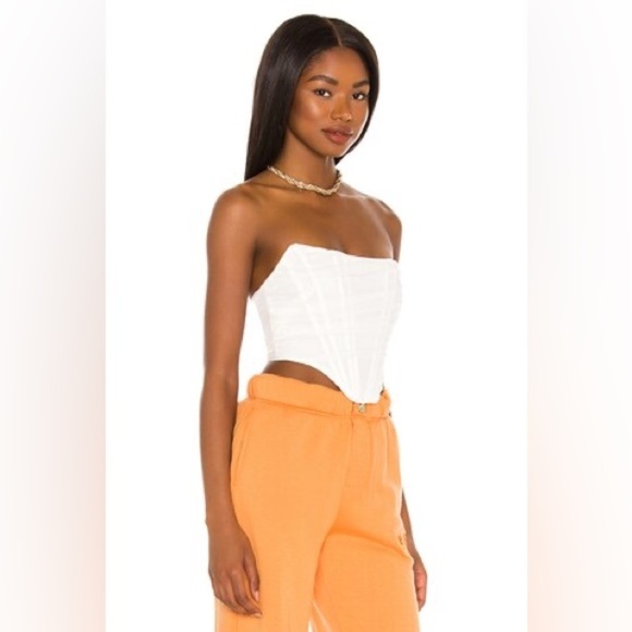 NWT REVOLVE SUPERDOWN Savannah Corset Top in White Large Bachelorette Bride - Picture 5 of 15